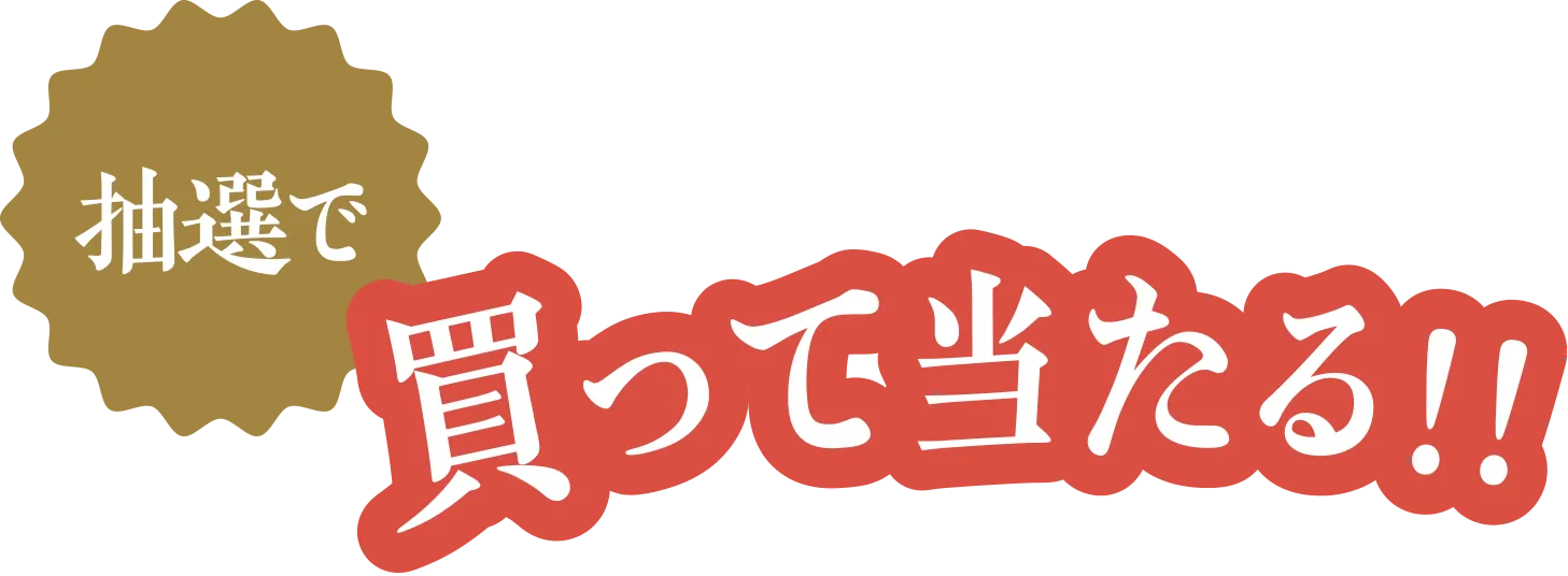 抽選で買って当たる！！